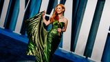 Jessica Chastain bei den Oscars 2022 in einem Galakleid von Gucci