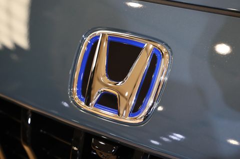Das Logo von Honda prangt auf einer Autokarosserie