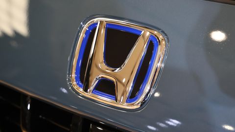 Das Logo von Honda prangt auf einer Autokarosserie