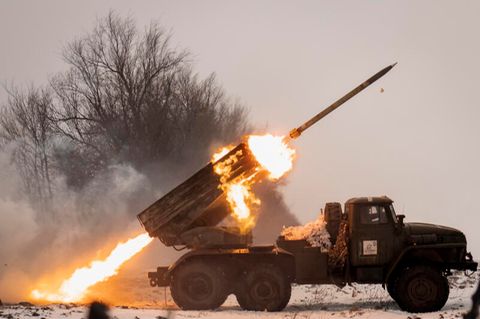 Hyperschallwaffen: Ein Mehrfachraketenwerfer in der Ukraine