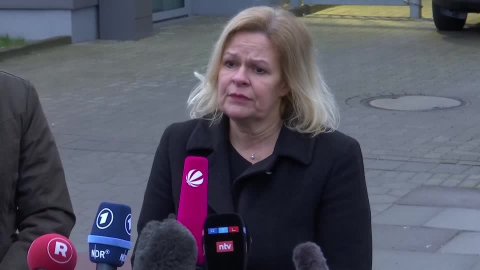 Video: Hamburg: Faeser fordert strengere Kontrollen von Waffenhaltern