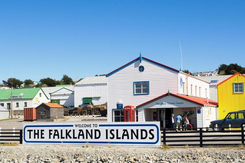 Stanley, die Hauptstadt der Falklandinseln. In Argentinien werden die Inseln Malvinas genannt. 