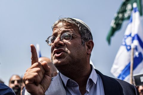 Itamar Ben-Gvir, Minister für Nationale Sicherheit, mit erhobenem Zeigefinger