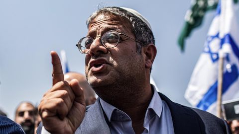 Itamar Ben-Gvir, Minister für Nationale Sicherheit, mit erhobenem Zeigefinger