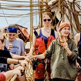 Teambesprechung mit der Kapitänin