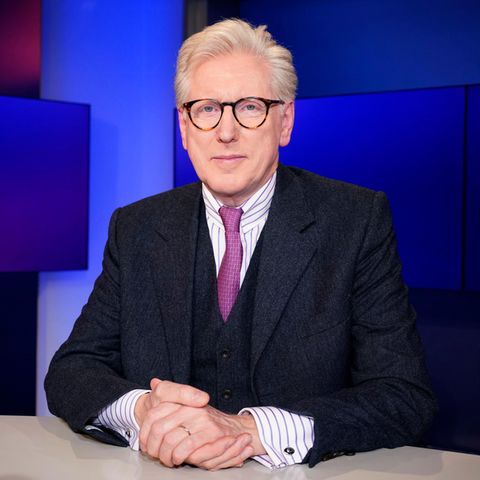 Journalist Theo Koll in der ARD-Talkshow 'maischberger' im Studio