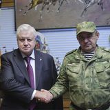 Juri Gagarin und Duma-Abgeordneter Sergej Mironov