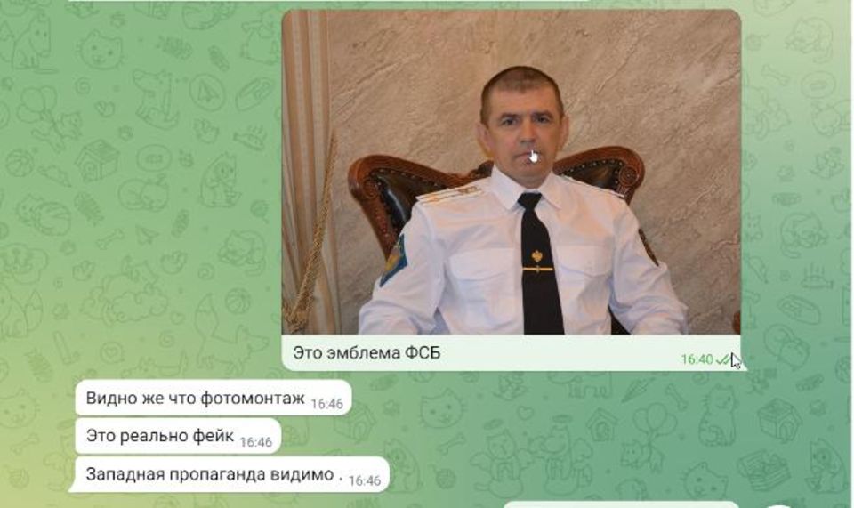 Juri Gagarin nennt Foto von sich gefälscht Juri Gagarin in FSB-Uniform