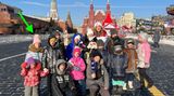Gruppenfoto nach der Propagandaparty in Moskau