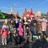 Gruppenfoto nach der Propagandaparty in Moskau