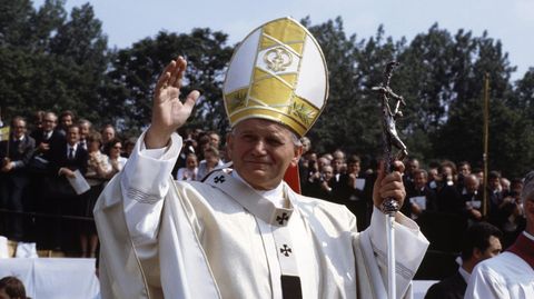 Papst Johannes Paul II. bei einem Besuch in Polen im Jahr 1979