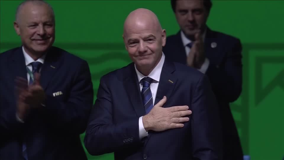Video: Fifa-Präsident Infantino wiedergewählt Video: Fifa-Präsident Infantino wiedergewählt
