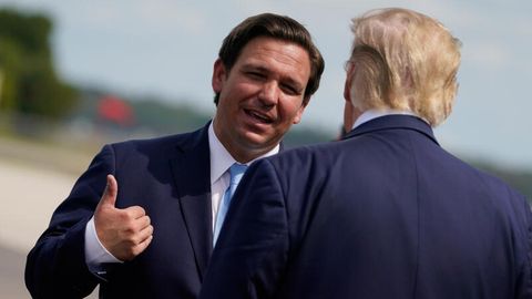 Ron DeSantis (l.) und Donald Trump