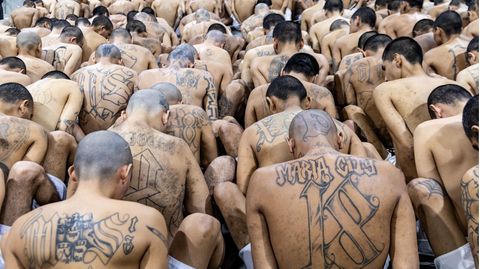 Eine zweite Gruppe von 2000 Gang-Mitgliedern wird in das Mega-Gefängnis in Tecoluca verlegt.