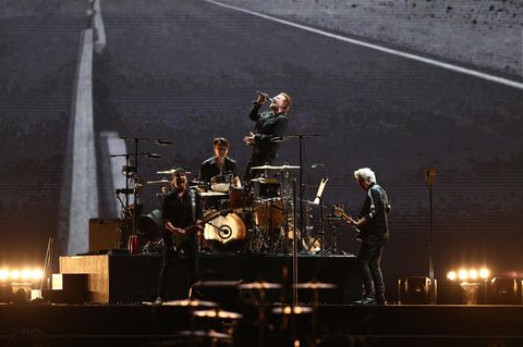 Die Band U2 bei einem Auftritt 2019 im australischen Brisbane.