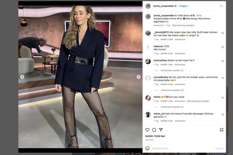 In einem Instagram-Post zeigte Annemarie Carpendale viel Bein