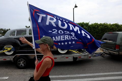 Eine Anhängerin von Donald Trump