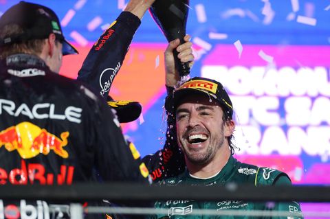 Fernando Alonso rechnete bei der Siegerehrung in Dschidda