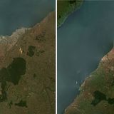 Vergleich zweier Satellitenbilder