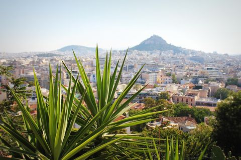 Ein Blick auf das Zentrum von Athen. Eine Frau soll jahrelang in Griechenland für Russland spioniert haben.