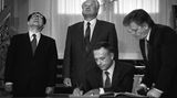 Boris Jelzin und Jiang Zemin