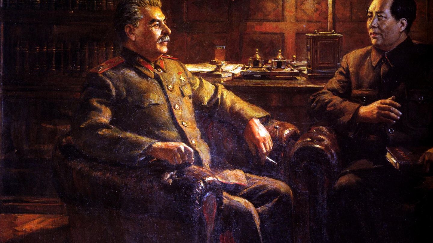 Stalin Mao Gemälde