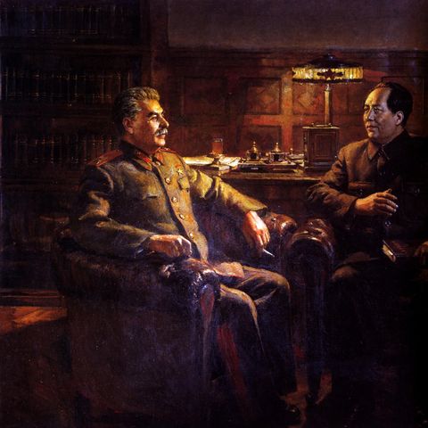 Stalin Mao Gemälde