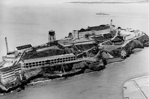 Alcatraz, auch bekannt als "The Rock", in der Bucht von San Francisco