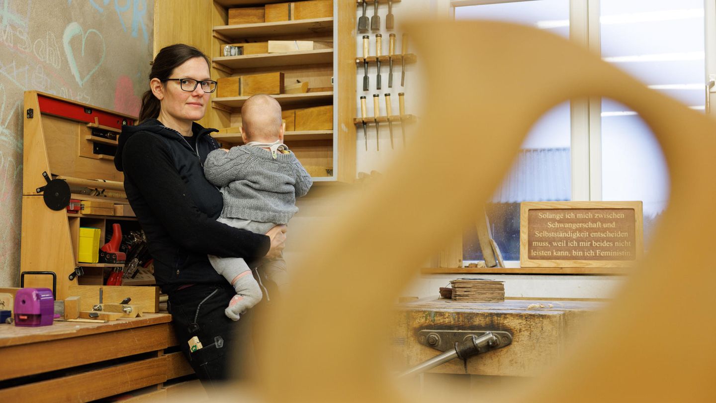 Johanna Röh mit Kind