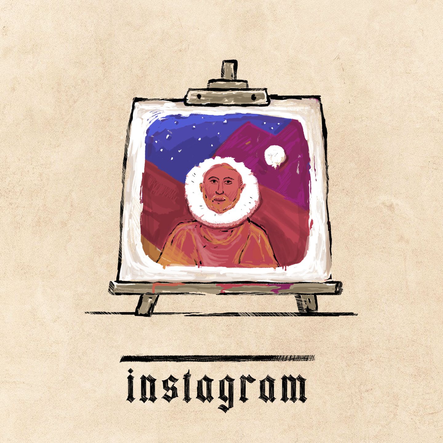 Instagram-Logo im Mittelalter-Design