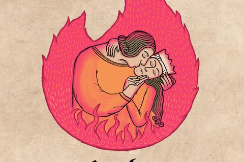 Tinder-Logo im Mittelalter-Design