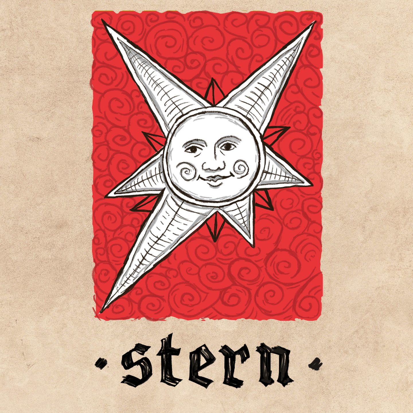 Stern Stern-Logo im Mittelalter-Design