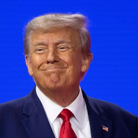 Donald Trump beim Auftritt bei der CPAC im März