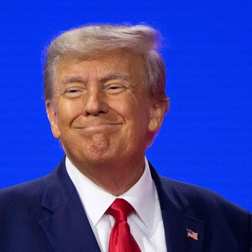 Donald Trump beim Auftritt bei der CPAC im März