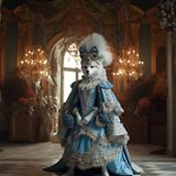 Fuchs-Madame in ihrem Renaissance Schloss