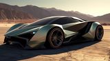 Genauso lassen sich Auto-Designer bereits von den Vorschlägen der KI inspirieren: hier ein Supersportwagen aus dem Jahr 2035