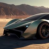 Genauso lassen sich Auto-Designer bereits von den Vorschlägen der KI inspirieren: hier ein Supersportwagen aus dem Jahr 2035