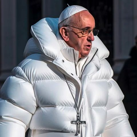 Papst Franziskus geht im stylischen Mantel viral: Was hinter dem Foto steckt