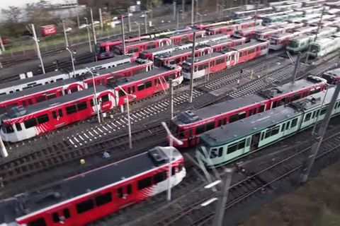 Video: Gewerkschaften legen mit Großstreik Verkehr weitgehend lahm