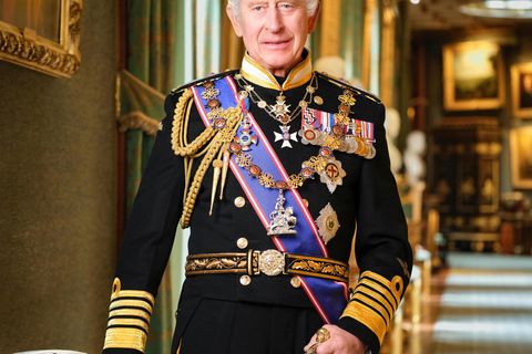 Eine Portraitaufnahme von König Charles im Anzug