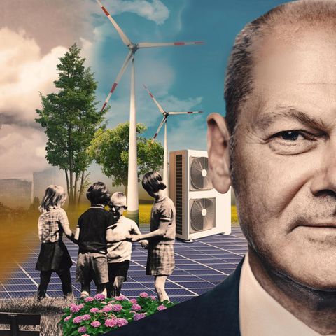Olaf Scholz Illustration Wirtschaftswunder