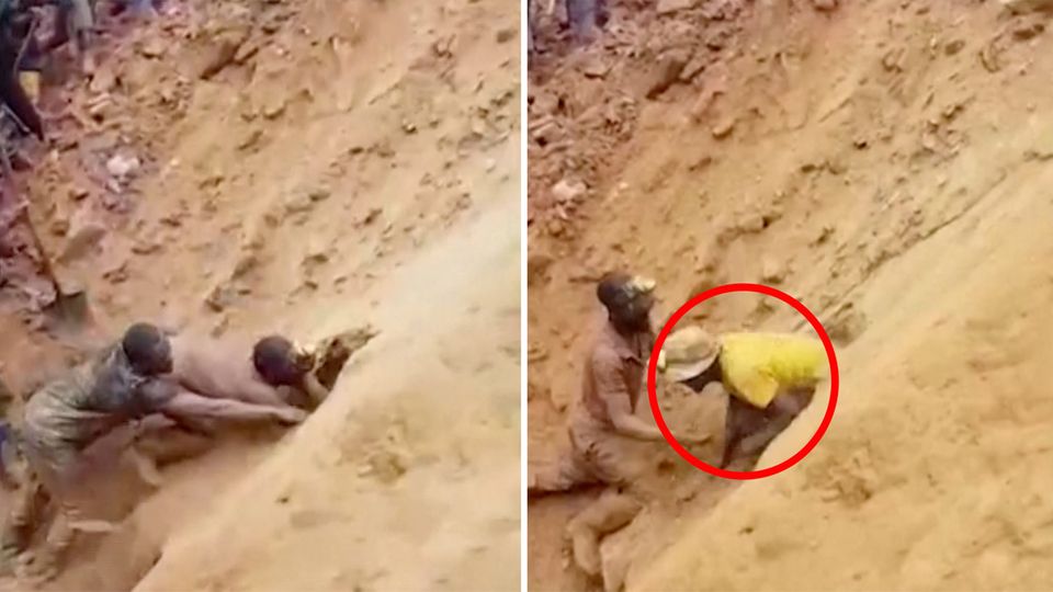 In letzter Sekunde: Video zeigt spektakuläre Rettung nach Grubenunglück