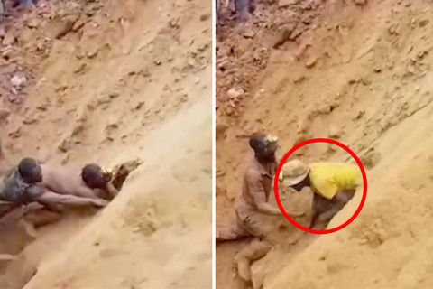 In letzter Sekunde: Video zeigt spektakuläre Rettung nach Grubenunglück