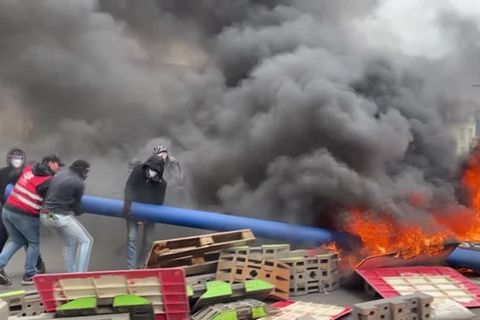 Frankreich: Proteste gegen Rentenreform schlagen erneut in Gewalt um: "Sehr ernste Bedrohung"