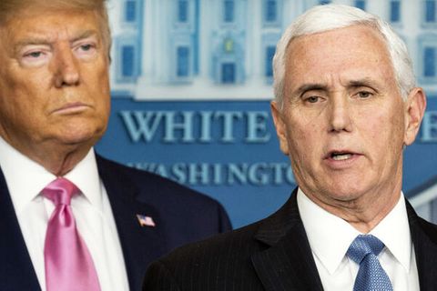 Donald Trump und sein damaliger Vize Mike Pence im Februar 2020