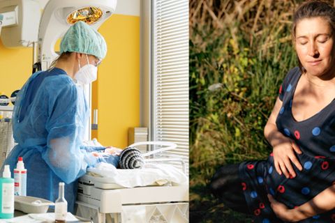 In der Klinik gibt es eine Rundumbetreuung, Julia Hamer, 39, in der 37. Woche will ihr Kind dennoch auf dem Geburtshof zur Welt bringen