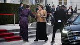 Angela Merkel wird zum Staatsbankett zu Ehren von König Charles III. und Königin Camilla im Schloss Bellevue empfangen
