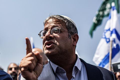Itamar Ben-Gvir, Minister für Nationale Sicherheit, mit erhobenem Zeigefinger