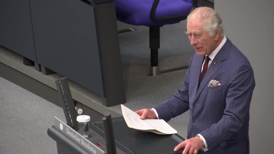 Video: Queen, Ukraine und Fußball - König Charles III. beschwört Verbindendes