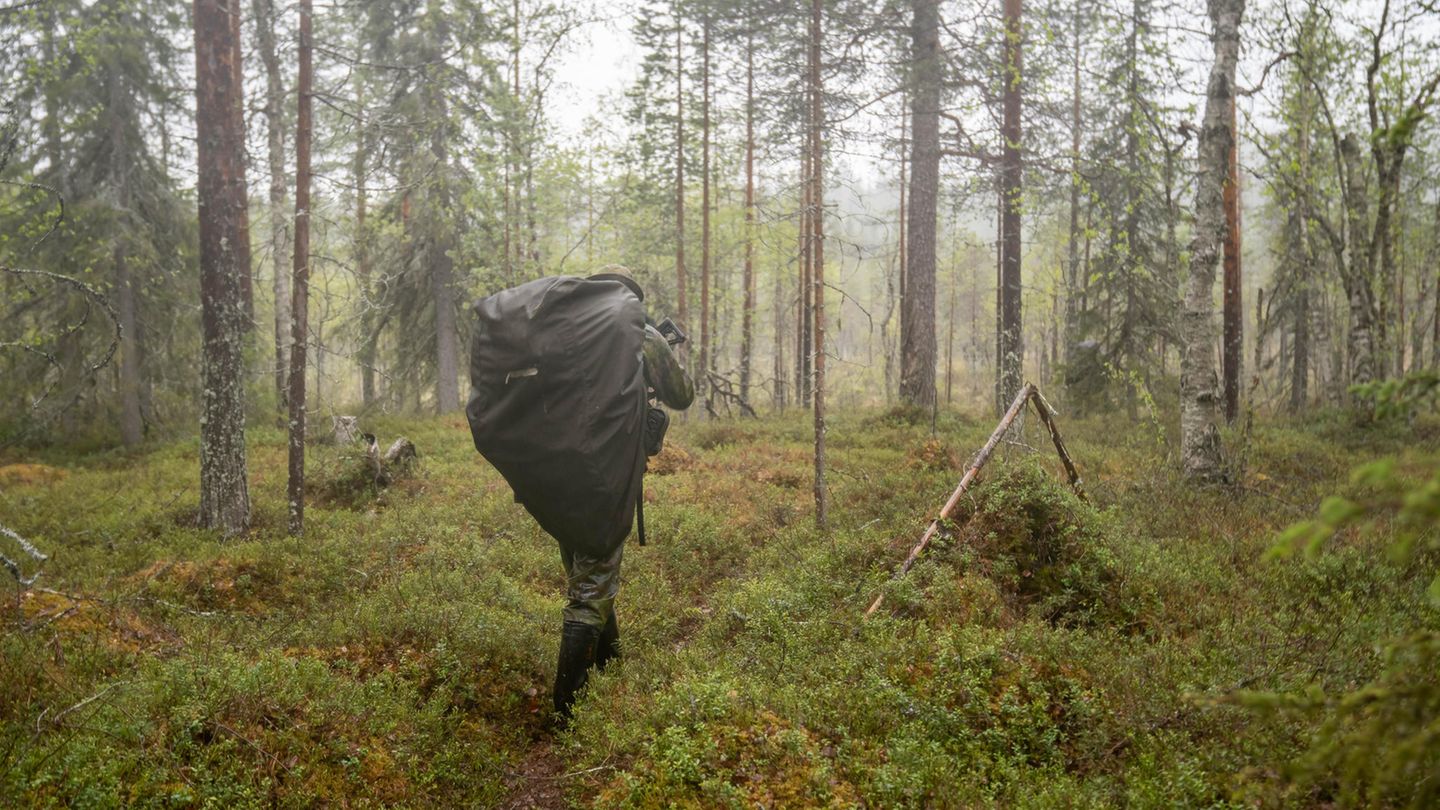 Ein Truppenmitglied der Spezialeinheit in Finnland